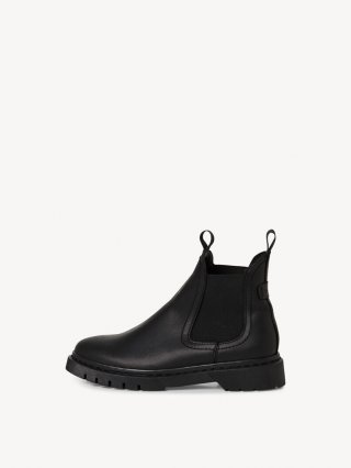 Tamaris Leder Chelsea Boot - Schwarz Tamaris Leder Chelsea Boot - Schwarz