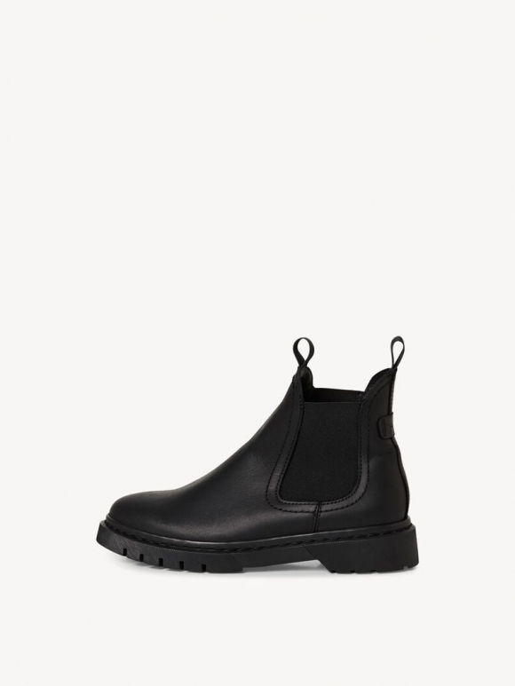 Tamaris Leder Chelsea Boot - Schwarz Tamaris Leder Chelsea Boot - Schwarz