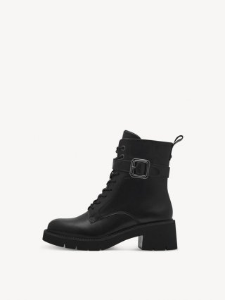 Tamaris Lederstiefelette - Schwarz Tamaris Lederstiefelette - Schwarz