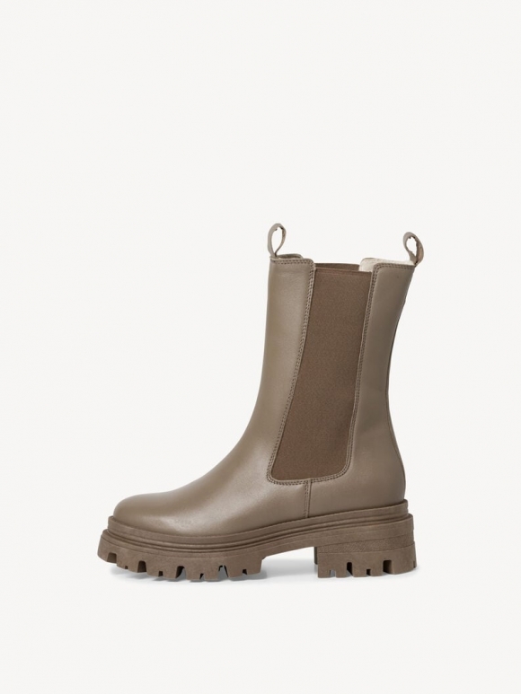 Tamaris Leder Chelsea Boot - Grün Tamaris Leder Chelsea Boot - Grün