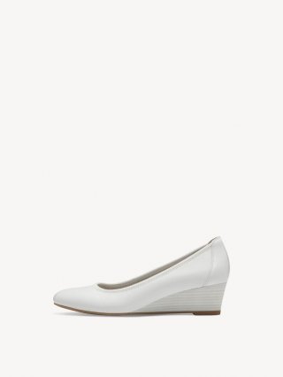 Tamaris Lederkeilpumps - Weiß Tamaris Lederkeilpumps - Weiß