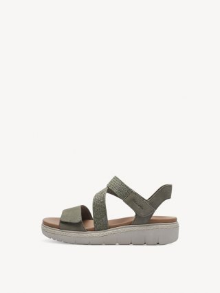 Tamaris Ledersandalette - Grün