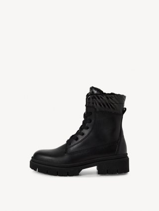 Tamaris Lederstiefelette - Schwarz Tamaris Lederstiefelette - Schwarz