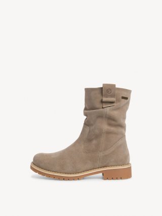 Tamaris Lederstiefelette - Beige Warmfutter Tamaris Lederstiefelette - Beige Warmfutter