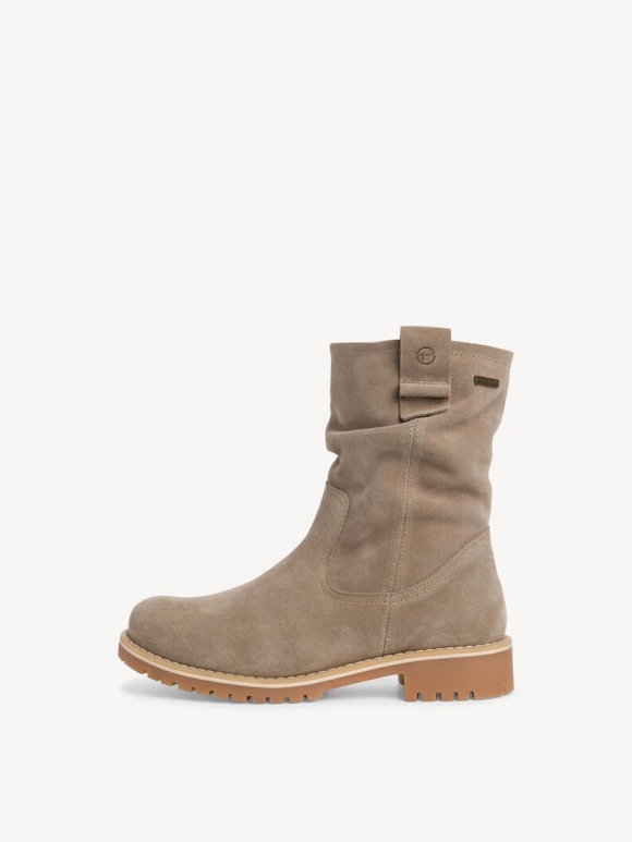 Tamaris Lederstiefelette - Beige Warmfutter Tamaris Lederstiefelette - Beige Warmfutter