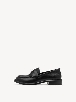 Tamaris Lederslipper - Schwarz