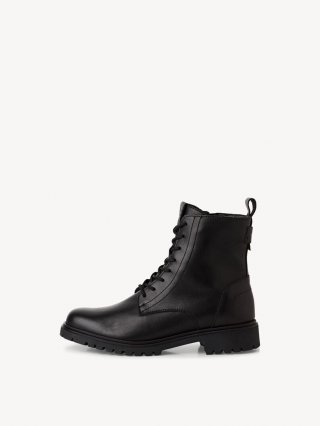 Tamaris Lederstiefelette - Schwarz Tamaris Lederstiefelette - Schwarz