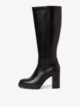 Tamaris Lederstiefel - Schwarz Tamaris Lederstiefel - Schwarz