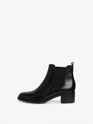 Tamaris Leder Chelsea Boot - Schwarz
