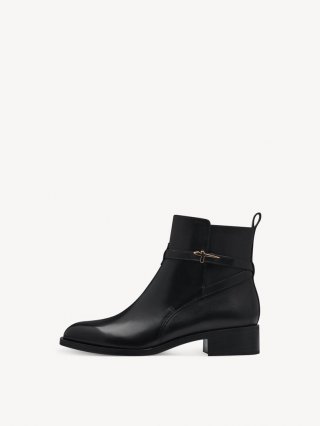 Tamaris Lederstiefelette - Schwarz