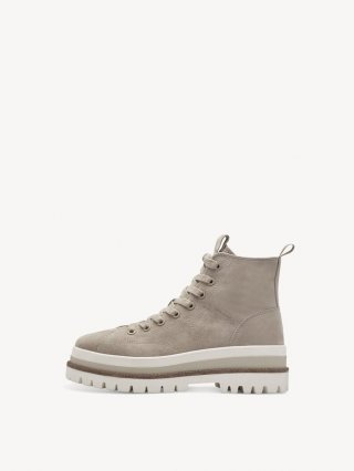 Tamaris Lederstiefelette - Beige Tamaris Lederstiefelette - Beige
