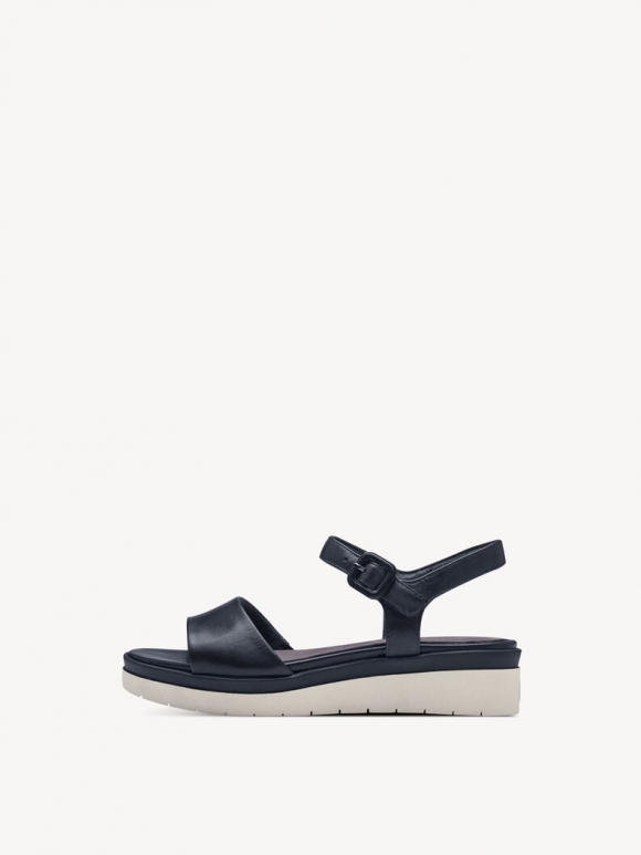 Tamaris Ledersandalette - Blau