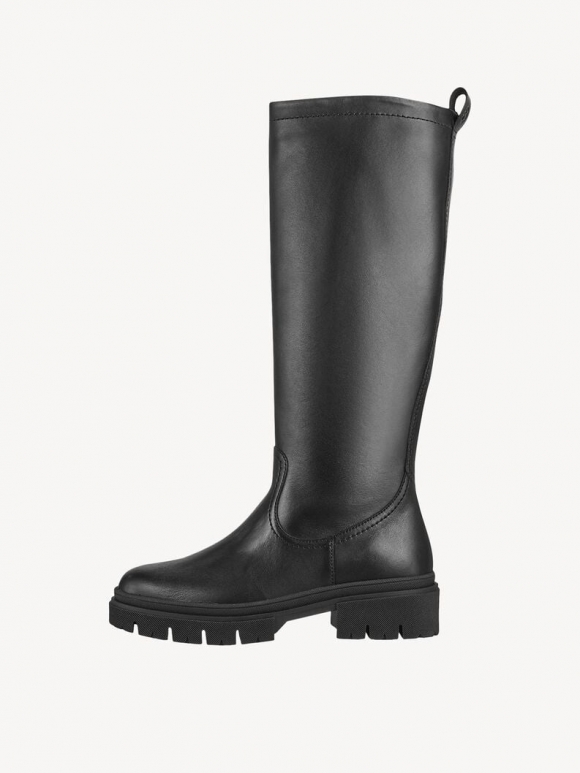 Tamaris Lederstiefel - Schwarz Tamaris Lederstiefel - Schwarz