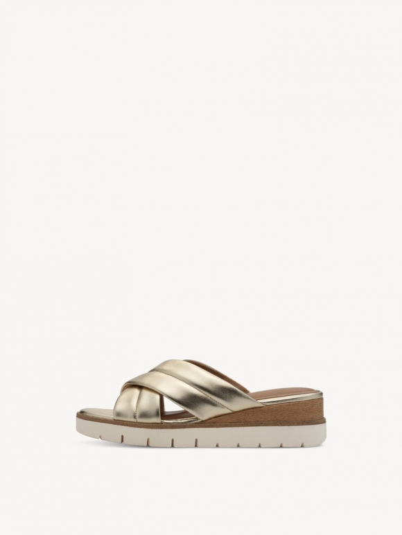 Tamaris Lederpantolette - Gold Tamaris Lederpantolette - Gold