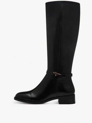 Tamaris Lederstiefel - Schwarz Tamaris Lederstiefel - Schwarz