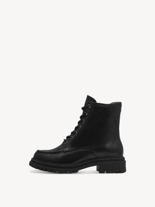 Tamaris Lederstiefelette - Schwarz Tamaris Lederstiefelette - Schwarz