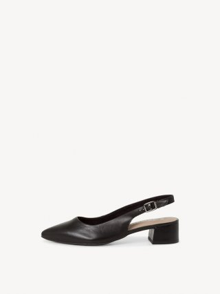 Tamaris Lederslingpumps - Schwarz Tamaris Lederslingpumps - Schwarz