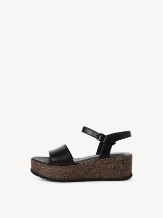 Tamaris Ledersandalette - Schwarz