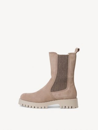 Tamaris Lederstiefelette - Beige Warmfutter Tamaris Lederstiefelette - Beige Warmfutter