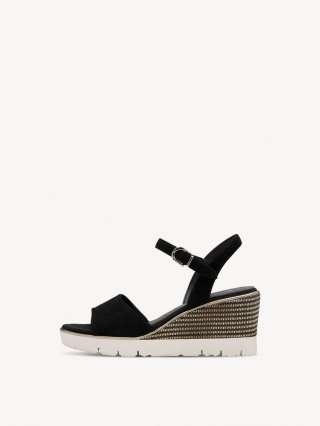 Tamaris Ledersandalette - Schwarz