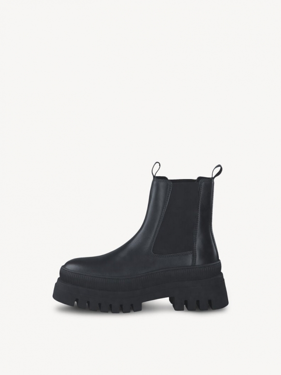 Tamaris Leder Chelsea Boot - Schwarz Tamaris Leder Chelsea Boot - Schwarz