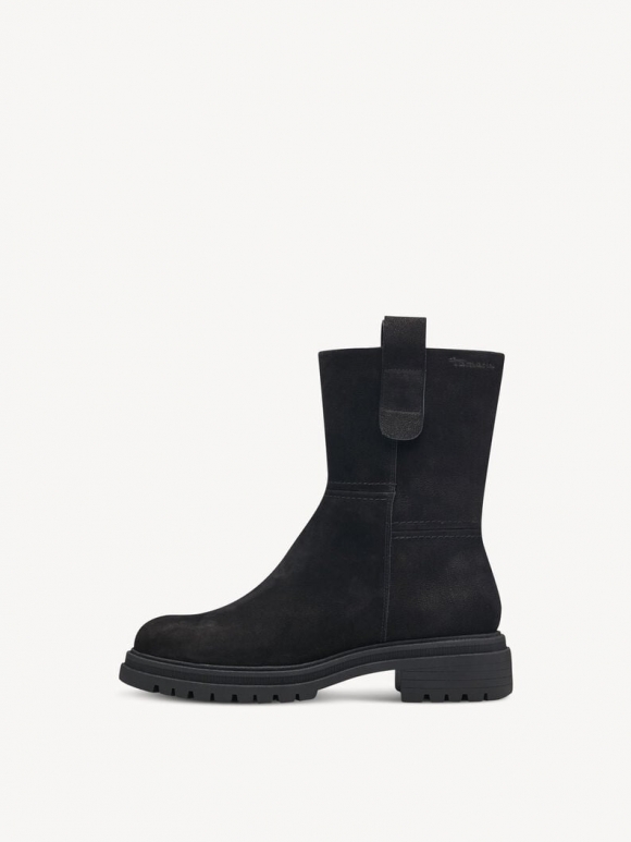Tamaris Lederstiefelette - Schwarz Warmfutter Tamaris Lederstiefelette - Schwarz Warmfutter
