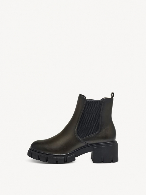 Tamaris Leder Chelsea Boot - Grün Tamaris Leder Chelsea Boot - Grün