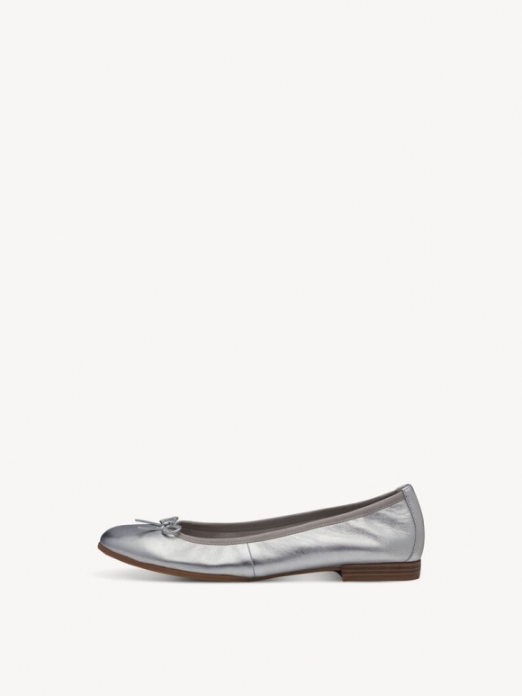 Tamaris Lederballerina - Silber Tamaris Lederballerina - Silber
