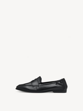 Tamaris Lederslipper - Schwarz