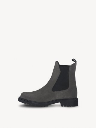 Tamaris Leder Chelsea Boot - Grau Tamaris Leder Chelsea Boot - Grau