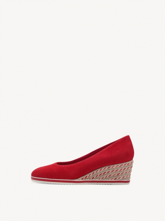 Tamaris Lederkeilpumps - Rot