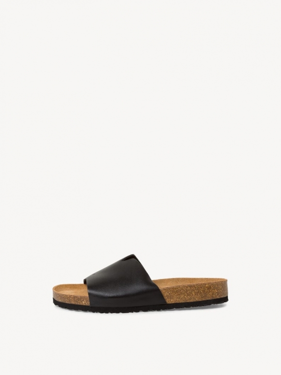 Tamaris Lederpantolette - Schwarz Tamaris Lederpantolette - Schwarz