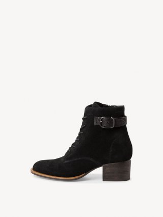 Tamaris Lederstiefelette - Schwarz