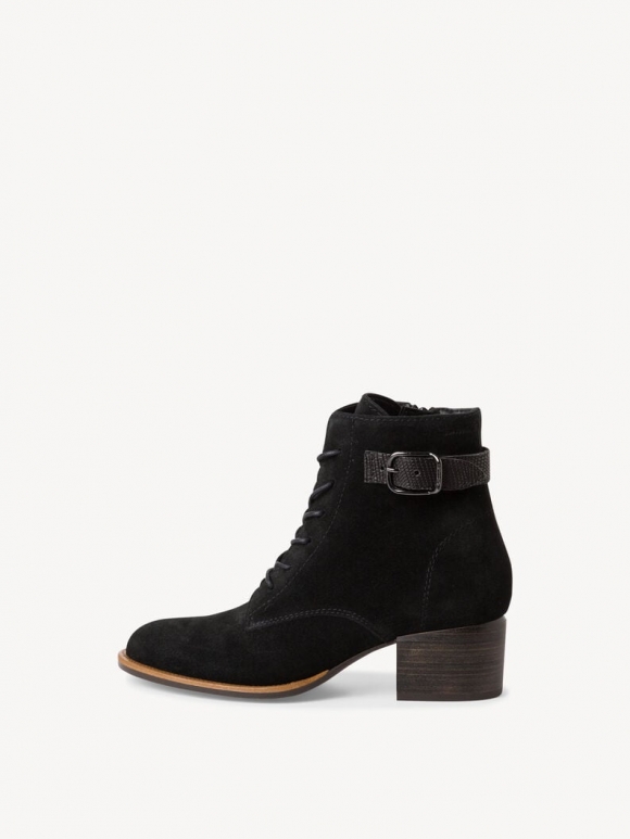 Tamaris Lederstiefelette - Schwarz Tamaris Lederstiefelette - Schwarz