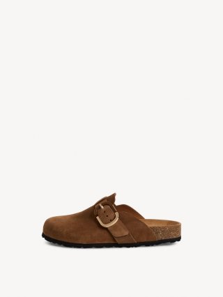 Tamaris Lederpantolette - Braun Tamaris Lederpantolette - Braun