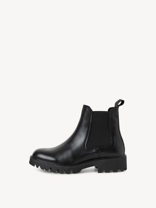Tamaris Leder Chelsea Boot - Schwarz