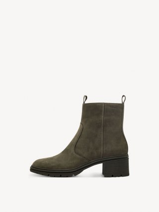 Tamaris Lederstiefelette - Grün Tamaris Lederstiefelette - Grün