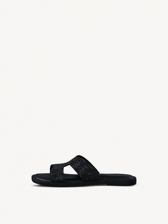 Tamaris Lederpantolette - Schwarz Tamaris Lederpantolette - Schwarz
