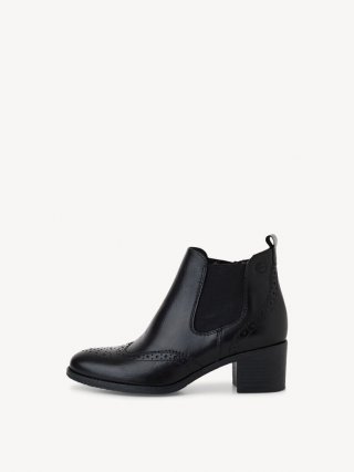 Tamaris Leder Chelsea Boot - Schwarz Tamaris Leder Chelsea Boot - Schwarz