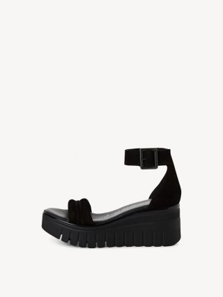 Tamaris Ledersandalette - Schwarz