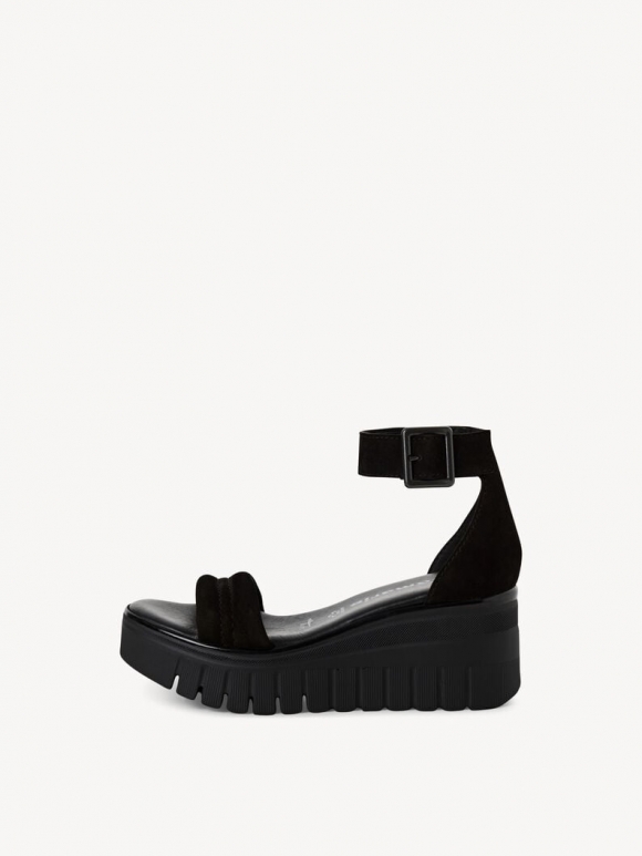Tamaris Ledersandalette - Schwarz