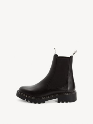Tamaris Leder Chelsea Boot - Schwarz Tamaris Leder Chelsea Boot - Schwarz