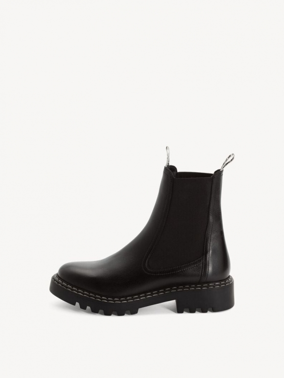 Tamaris Leder Chelsea Boot - Schwarz Tamaris Leder Chelsea Boot - Schwarz