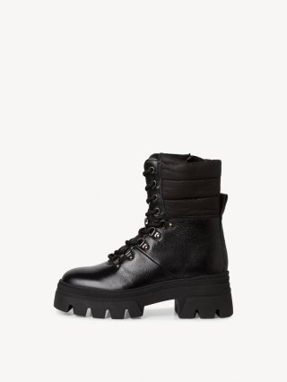 Tamaris Lederstiefelette - Schwarz Tamaris Lederstiefelette - Schwarz
