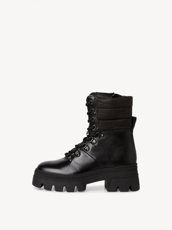 Tamaris Lederstiefelette - Schwarz Tamaris Lederstiefelette - Schwarz