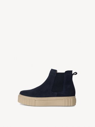 Tamaris Leder Chelsea Boot - Blau