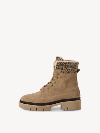 Tamaris Lederstiefelette - Beige Tamaris Lederstiefelette - Beige
