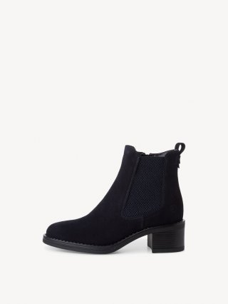 Tamaris Leder Chelsea Boot - Blau Tamaris Leder Chelsea Boot - Blau