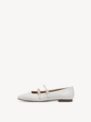 Tamaris Lederballerina - Weiß Tamaris Lederballerina - Weiß