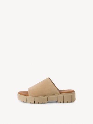 Tamaris Lederpantolette - Braun Tamaris Lederpantolette - Braun